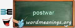 WordMeaning blackboard for postwar